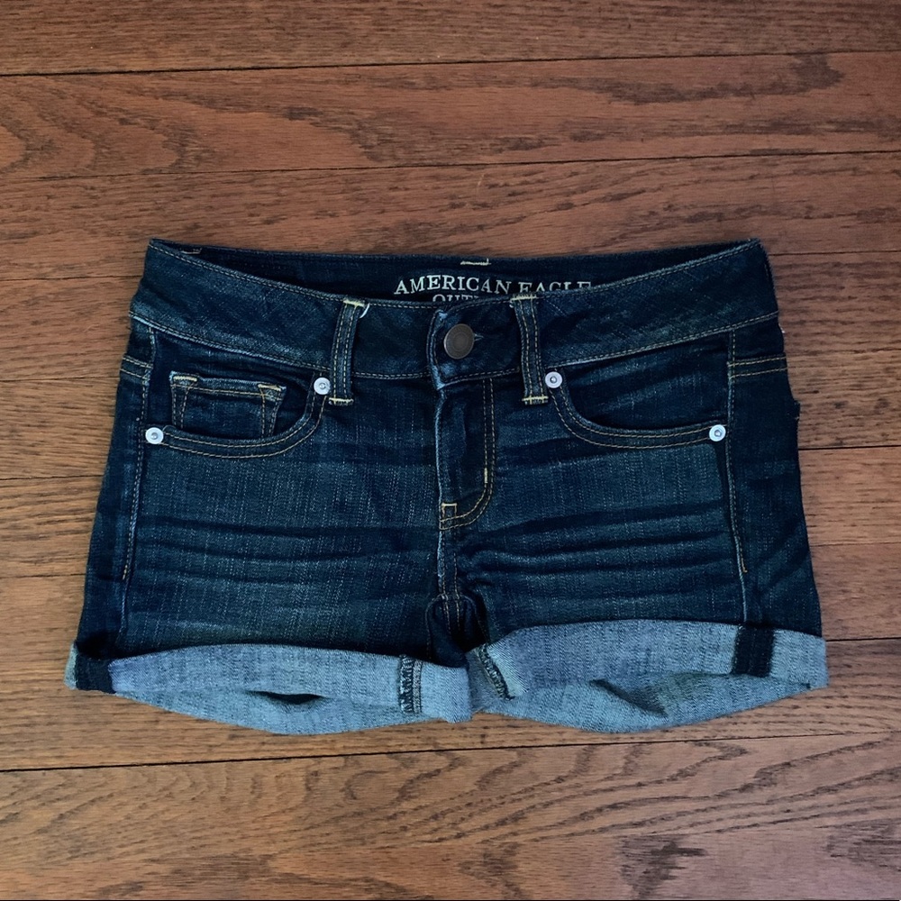 American Eagle Dark Denim Shorts